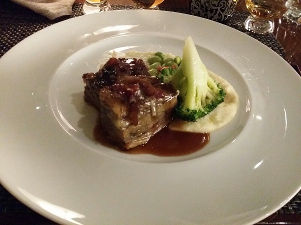  and the last entrée, a plate of US prime beef short rib paired with the Glenfarclas 17 years.